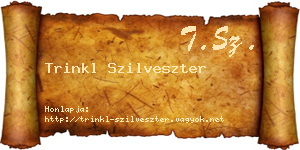 Trinkl Szilveszter névjegykártya
