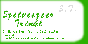 szilveszter trinkl business card